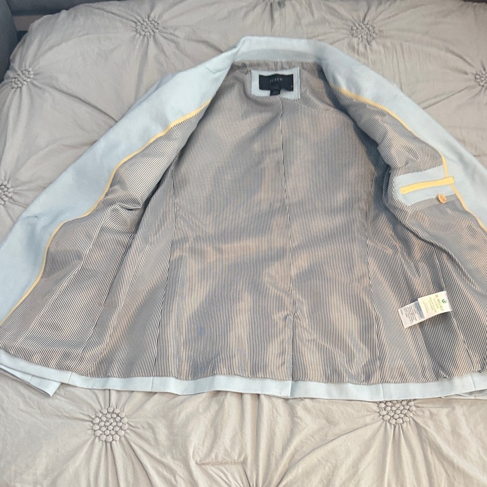 J. Crew Women's Sky Blue Parke Linen Blazer-NWOT - Picture 3 of 7